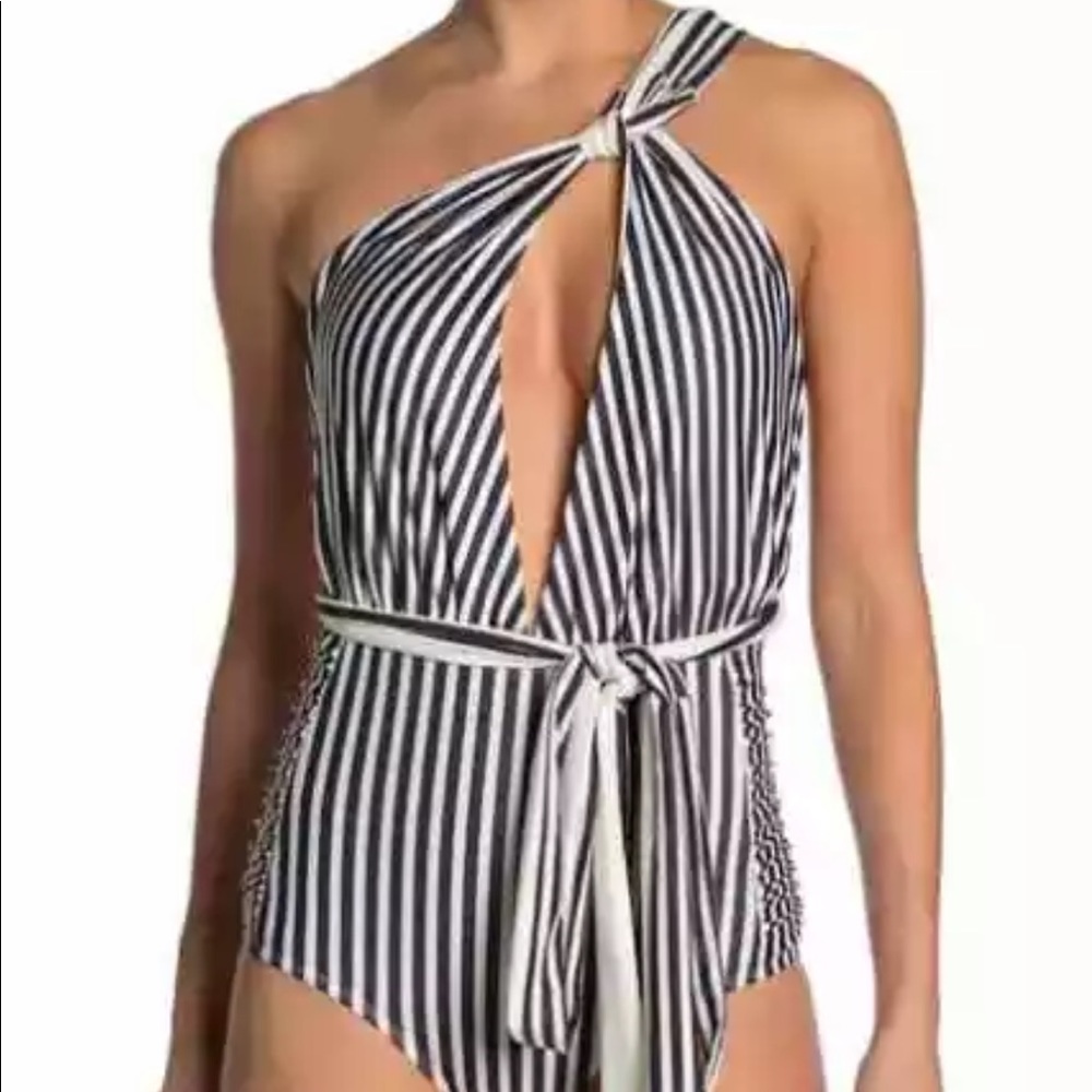 Nicole Miller MWT one piece striped swimsuit